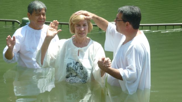 Baptism in Jordan river